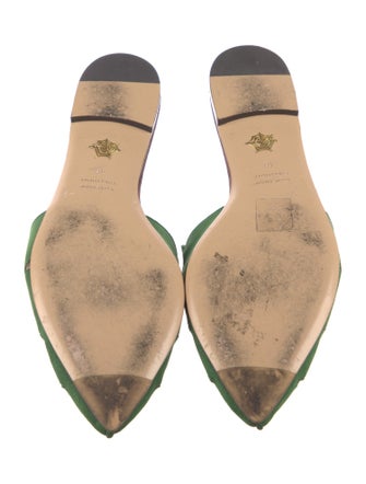 Charlotte Olympia Suede Printed Mules