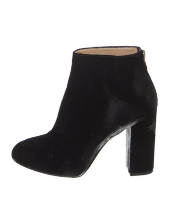 Charlotte Olympia Velvet Embroidered Accent Boots