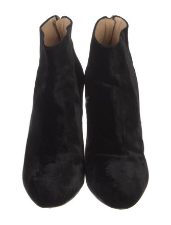 Charlotte Olympia Velvet Embroidered Accent Boots