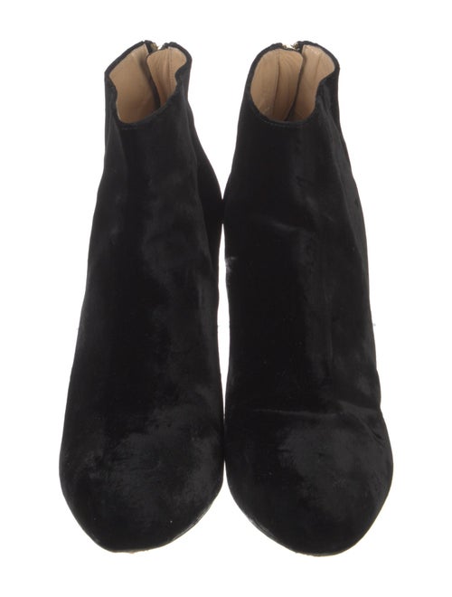 Charlotte Olympia Velvet Embroidered Accent Boots
