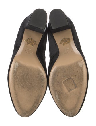 Charlotte Olympia Velvet Embroidered Accent Boots