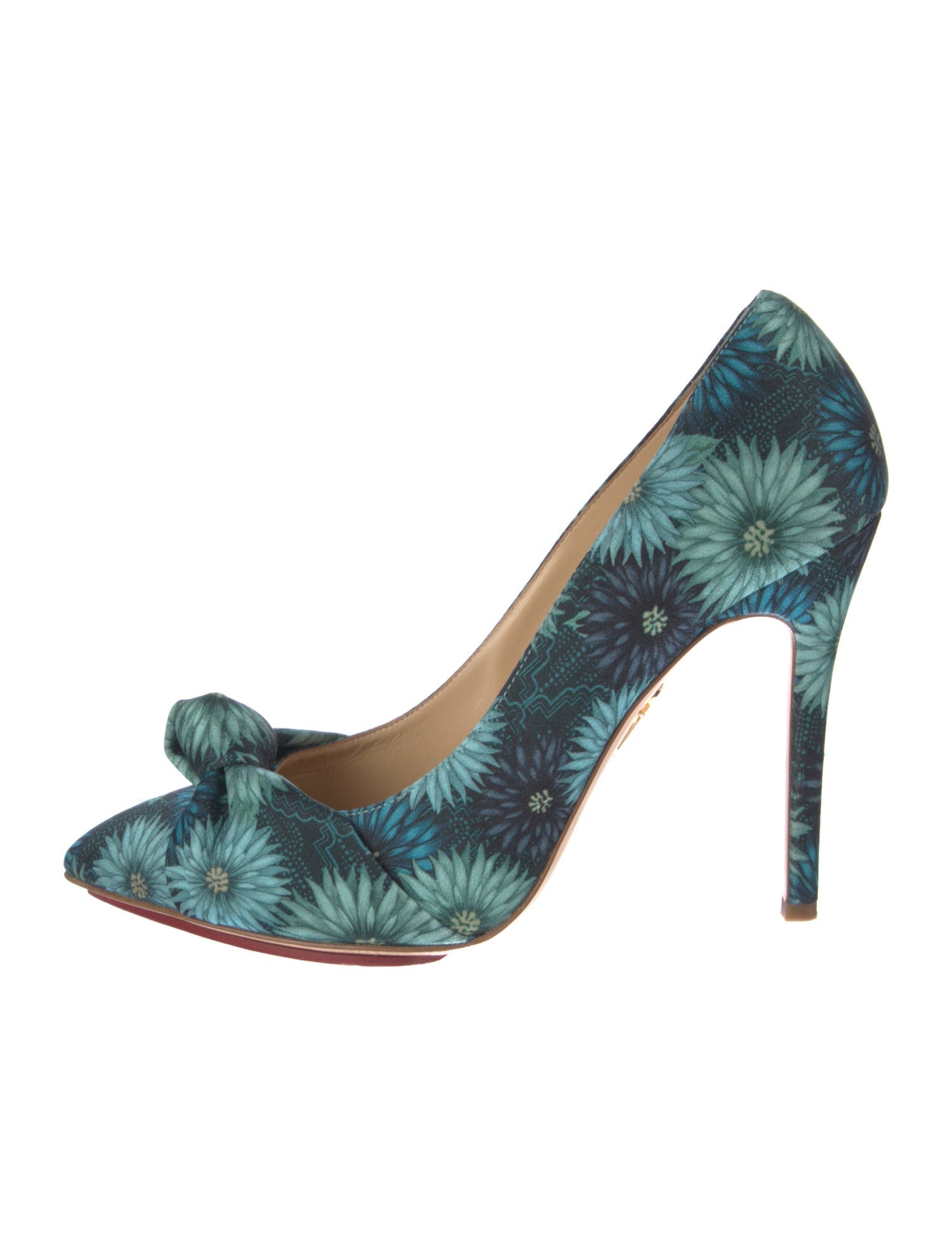 Charlotte Olympia Canvas Floral Print Pumps