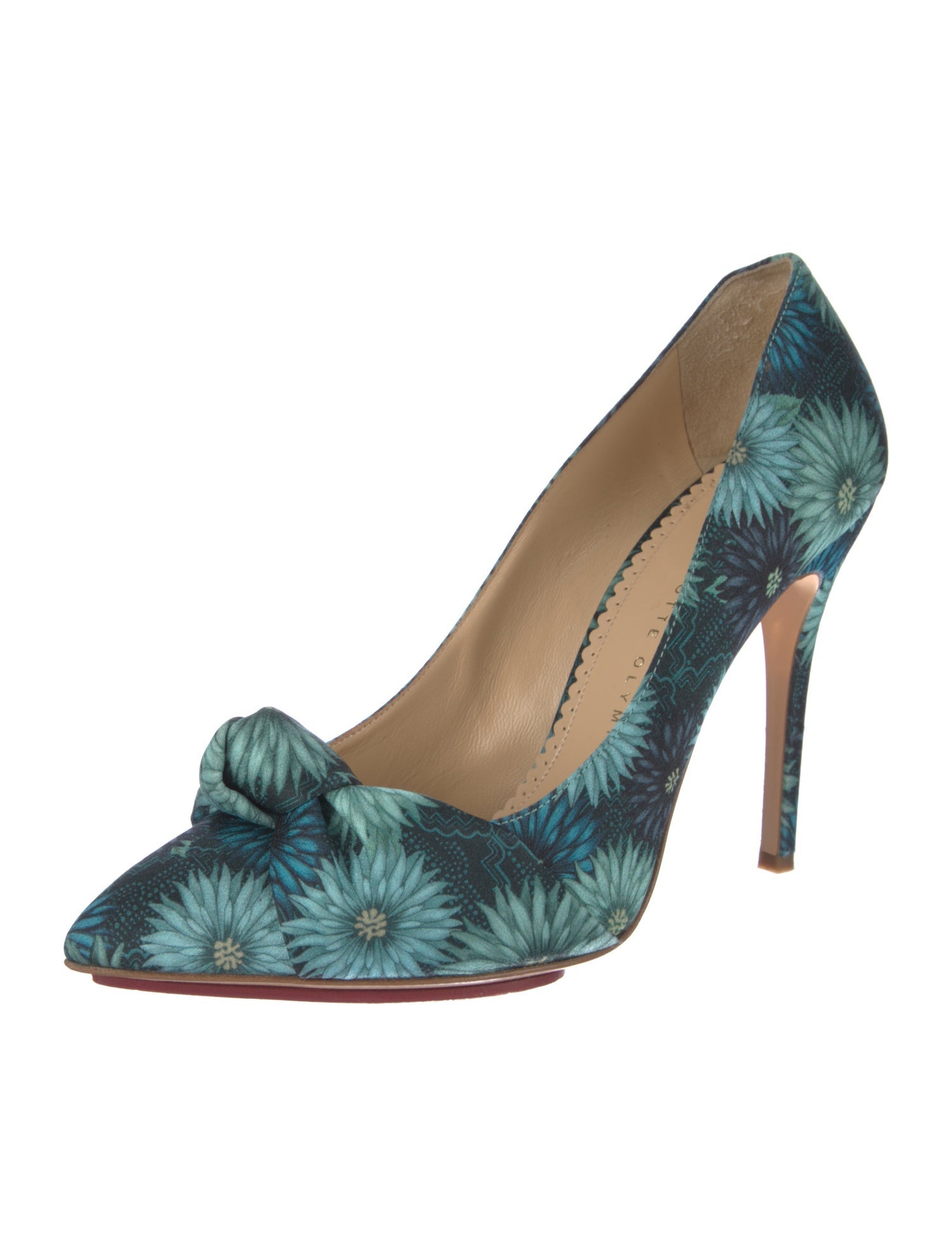 Charlotte Olympia Canvas Floral Print Pumps