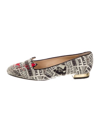 Charlotte Olympia Wool Printed Loafers