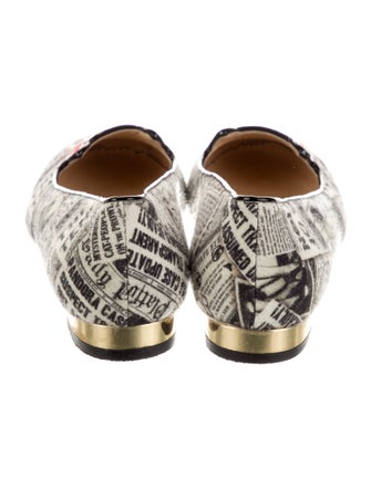 Charlotte Olympia Wool Printed Loafers