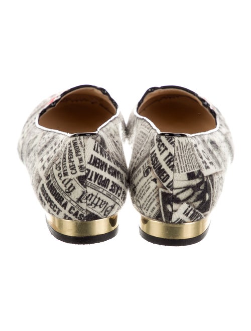 Charlotte Olympia Wool Printed Loafers