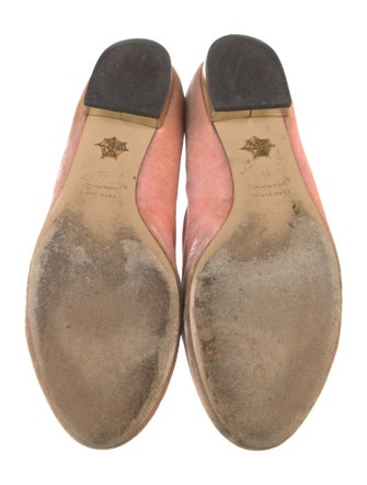 Charlotte Olympia Velvet Embroidered Accent Loafers