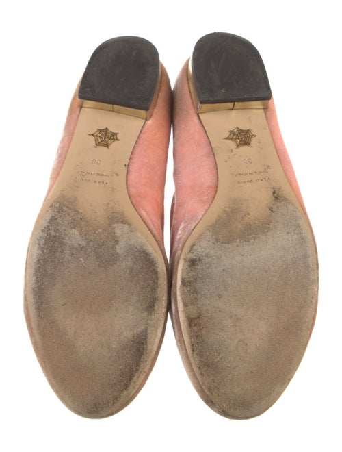 Charlotte Olympia Velvet Embroidered Accent Loafers