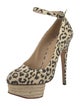 Charlotte Olympia Canvas Animal Print Pumps