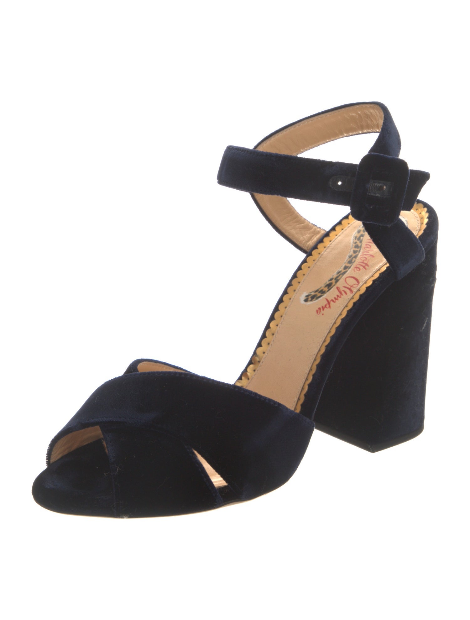 Charlotte Olympia Velvet Sandals