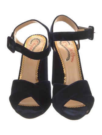 Charlotte Olympia Velvet Sandals