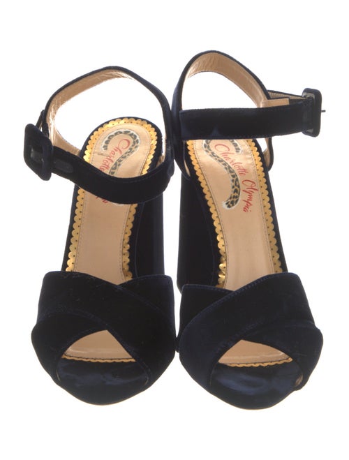 Charlotte Olympia Velvet Sandals
