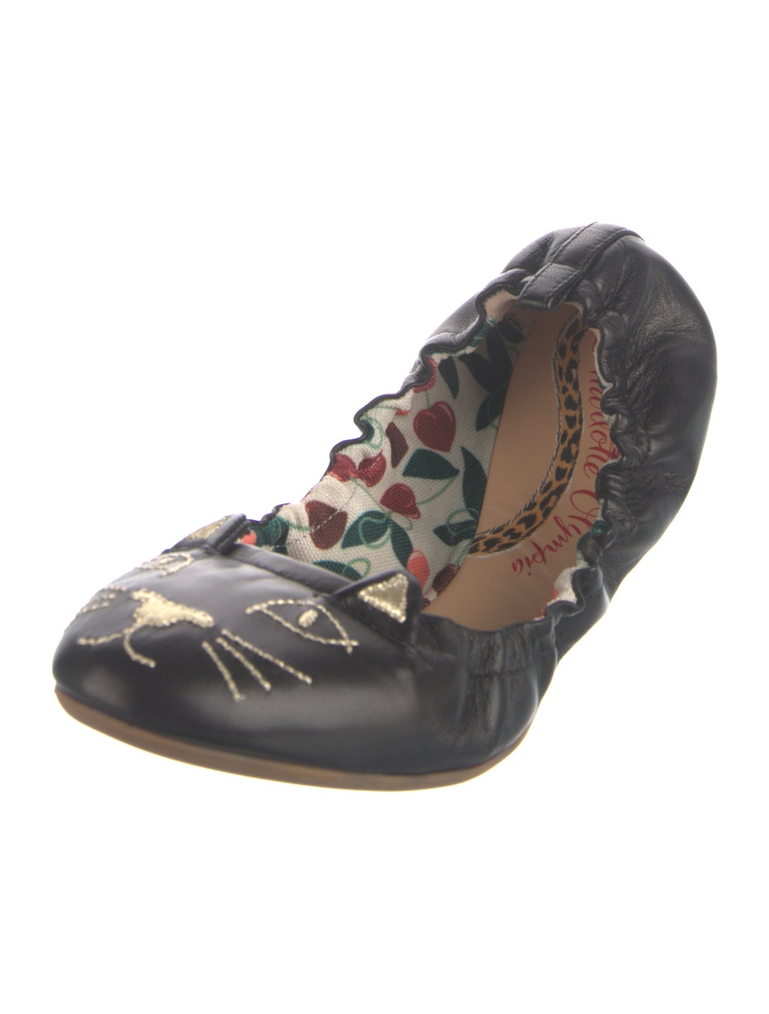 Charlotte Olympia Leather Ballet Flats