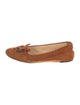 Charlotte Olympia Suede Beaded Accents Moccasins