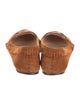 Charlotte Olympia Suede Beaded Accents Moccasins