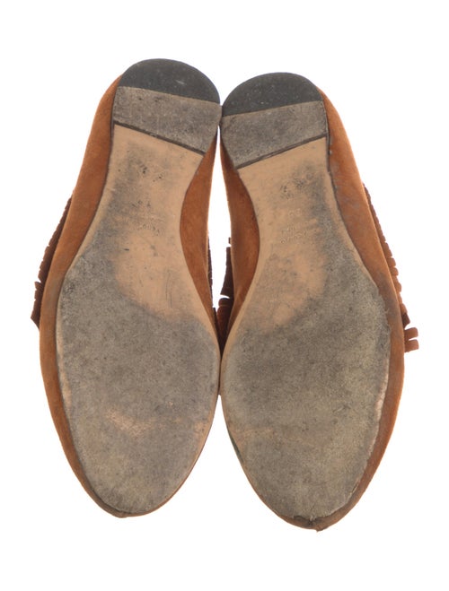 Charlotte Olympia Suede Beaded Accents Moccasins
