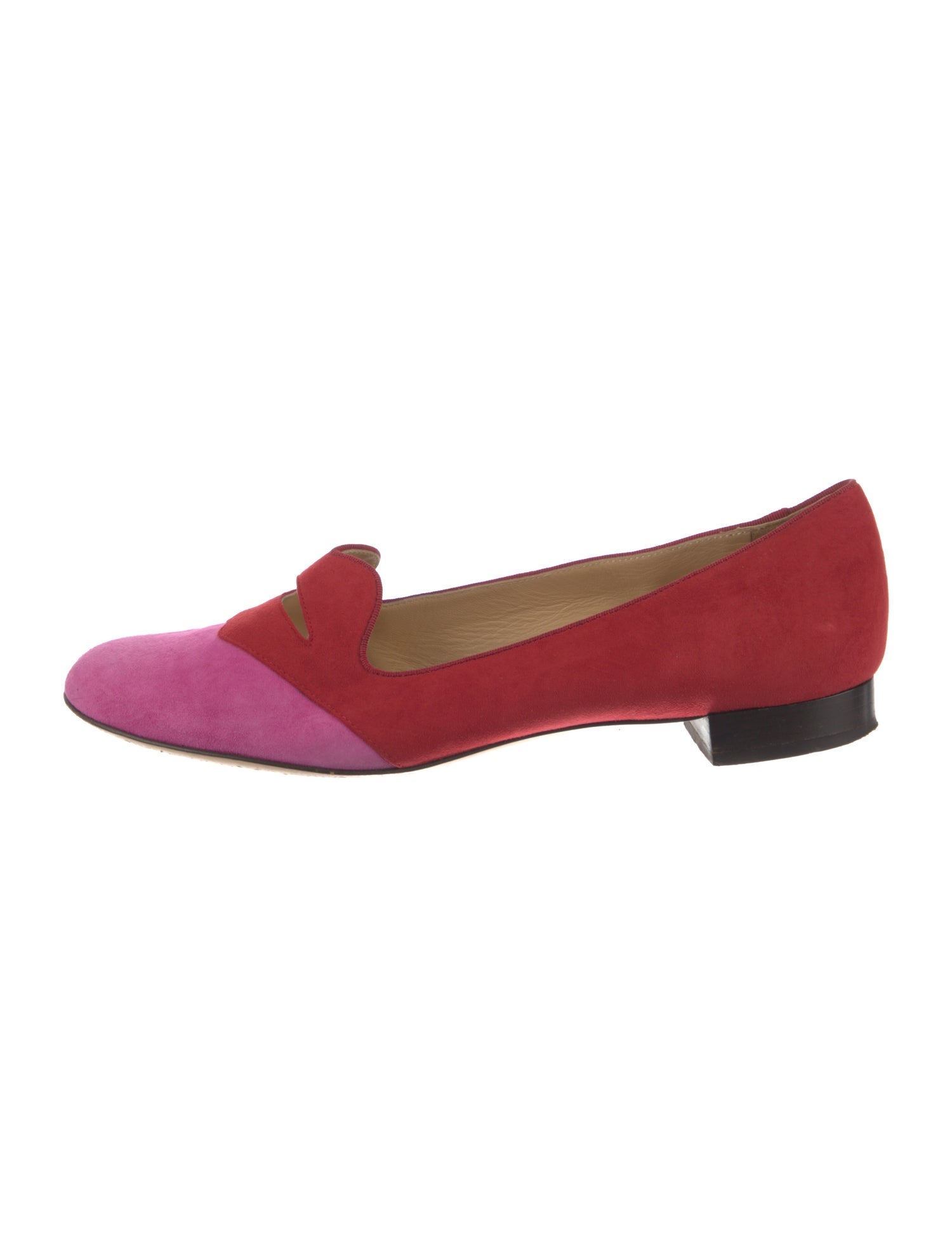 Charlotte Olympia Suede Flats