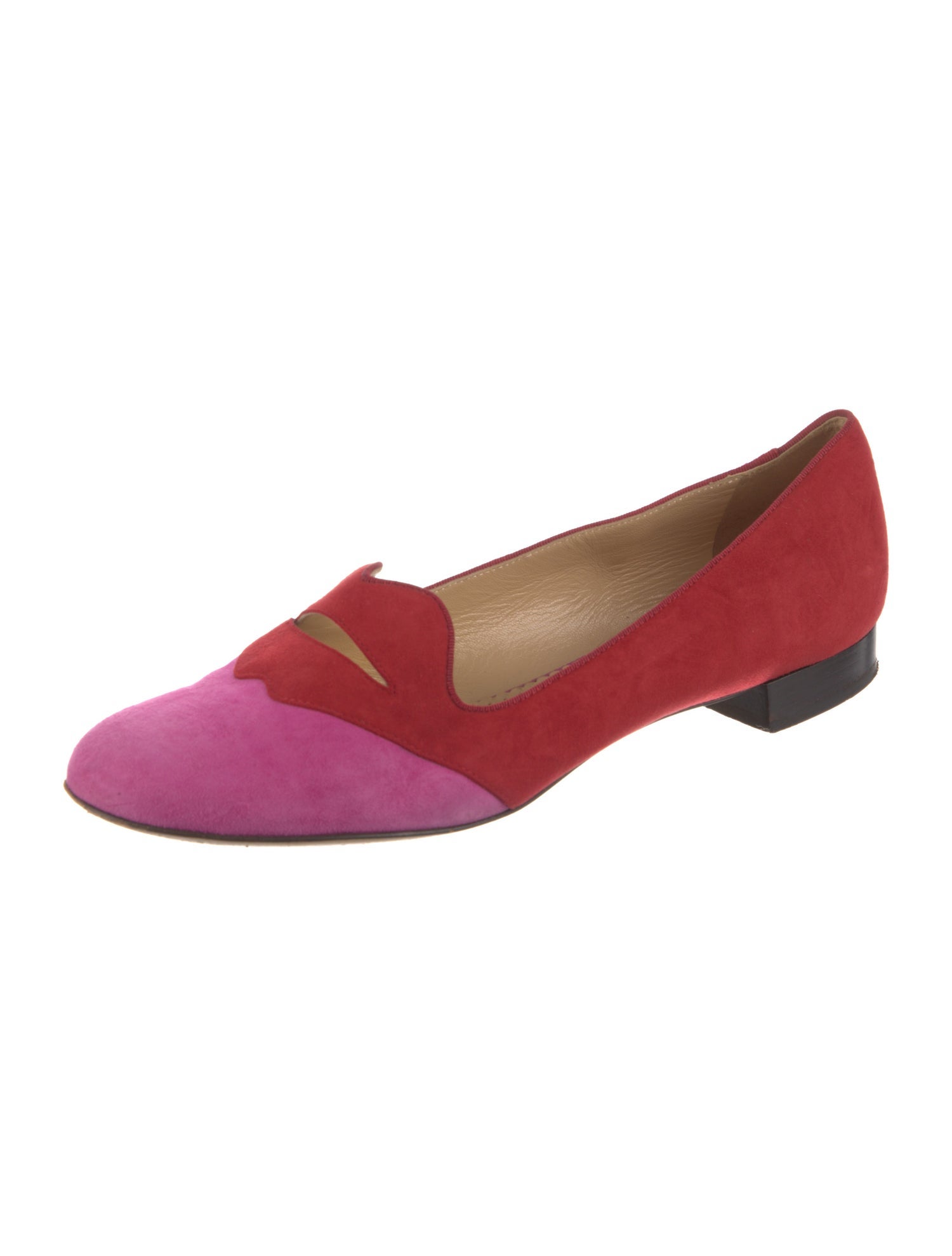 Charlotte Olympia Suede Flats