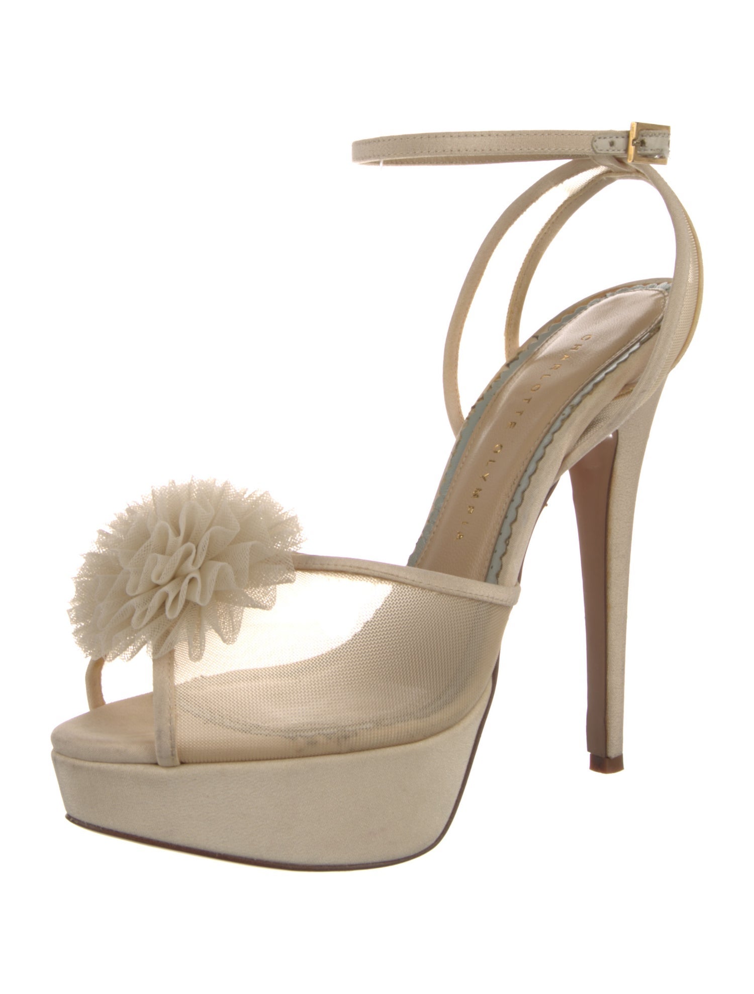 Charlotte Olympia Mesh Slingback Sandals