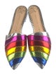 Charlotte Olympia Leather Colorblock Pattern Mules