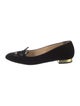 Charlotte Olympia Velvet Embroidered Accent Loafers