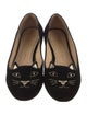 Charlotte Olympia Velvet Embroidered Accent Loafers
