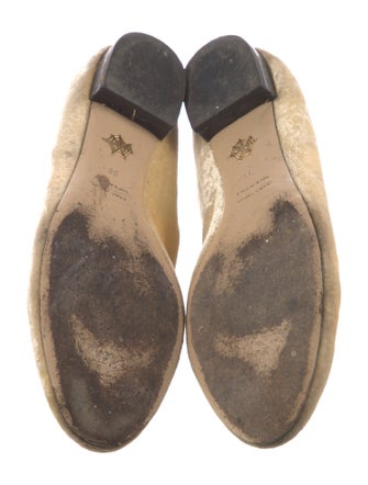 Charlotte Olympia Velvet Graphic Print Loafers