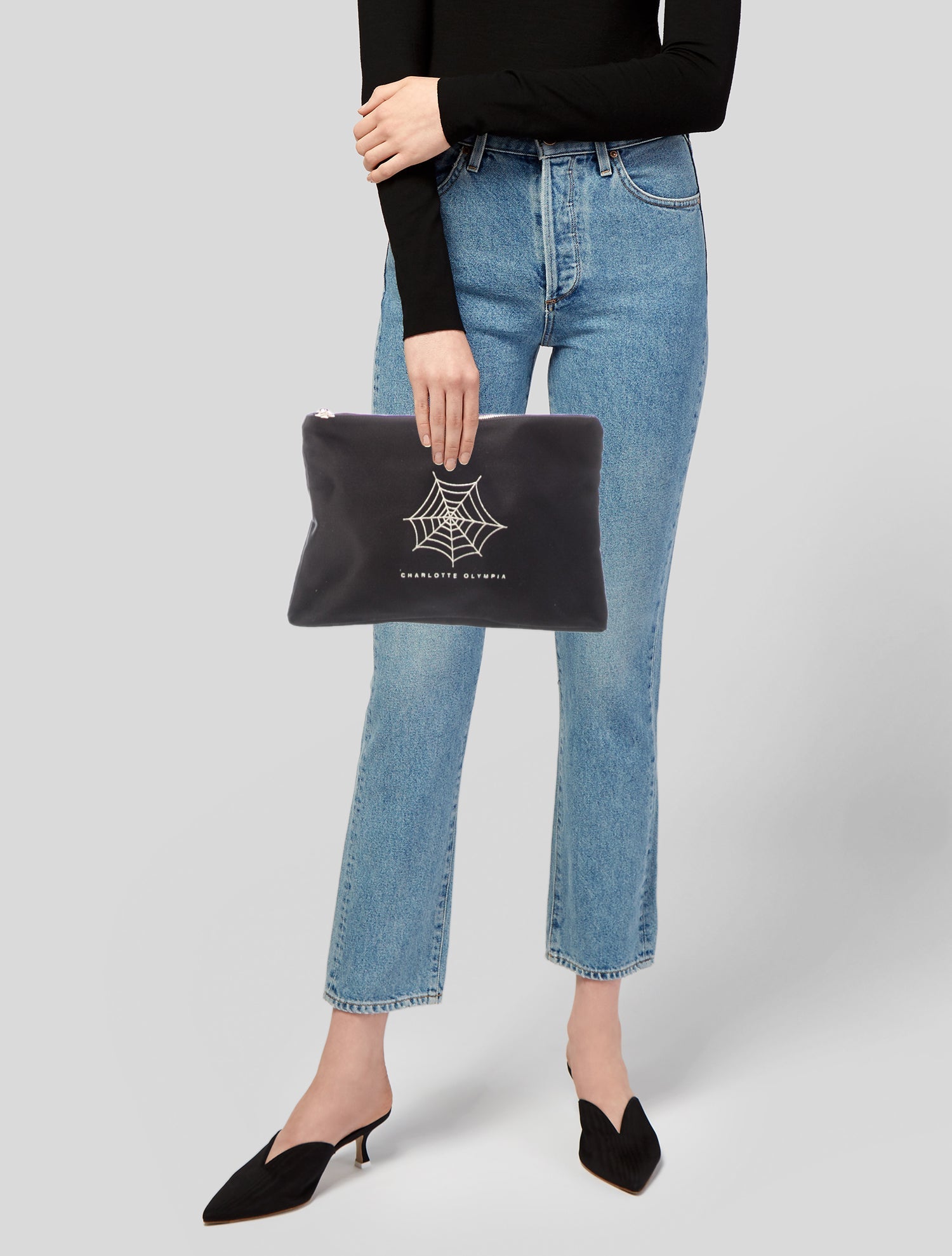 Charlotte Olympia Satin Clutch