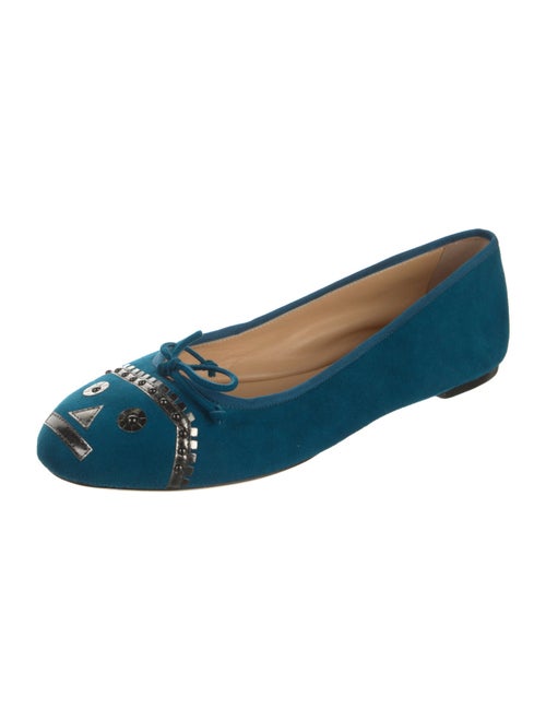 Charlotte Olympia Suede Ballet Flats