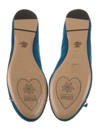Charlotte Olympia Suede Ballet Flats