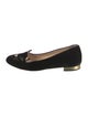 Charlotte Olympia Velvet Embroidered Accent Loafers