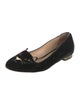 Charlotte Olympia Velvet Embroidered Accent Loafers