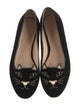 Charlotte Olympia Velvet Embroidered Accent Loafers