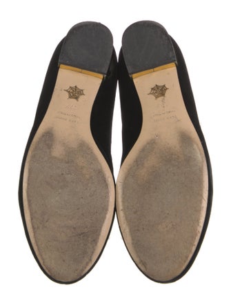 Charlotte Olympia Velvet Embroidered Accent Loafers