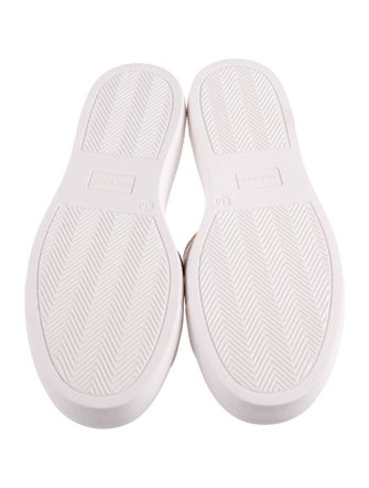 Charlotte Olympia Canvas Embroidered Accent Slides