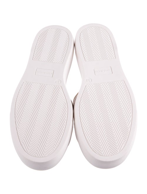 Charlotte Olympia Canvas Embroidered Accent Slides