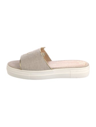 Charlotte Olympia Canvas Embroidered Accent Espadrilles