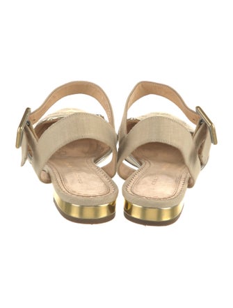 Charlotte Olympia Canvas Slingback Flats