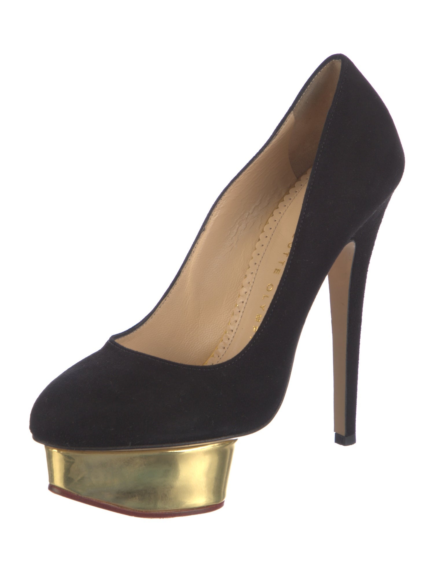 Charlotte Olympia Suede Pumps