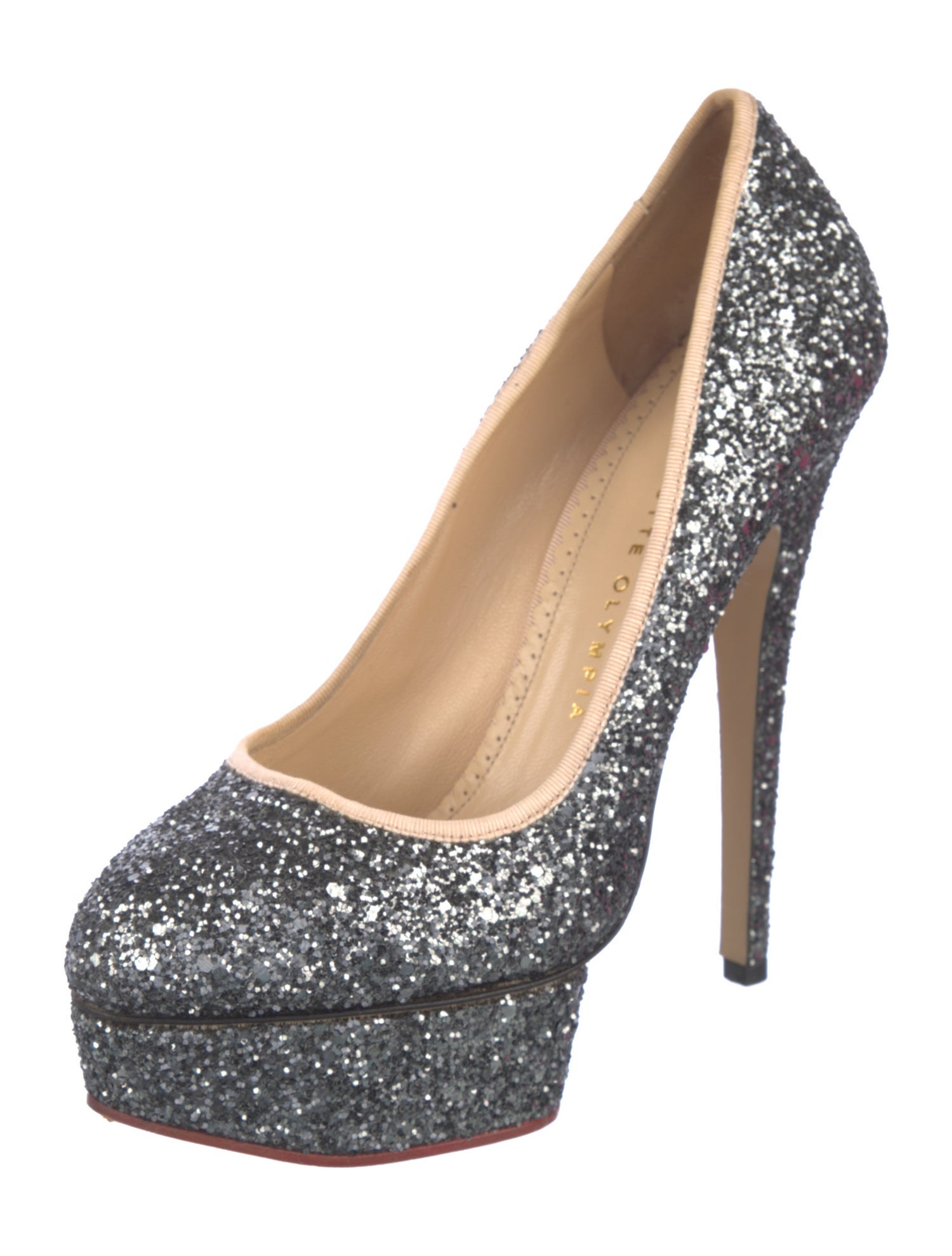 Charlotte Olympia Glitter Glitter Accents Pumps