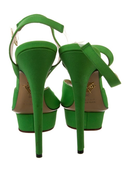 Charlotte Olympia Satin Slingback Sandals