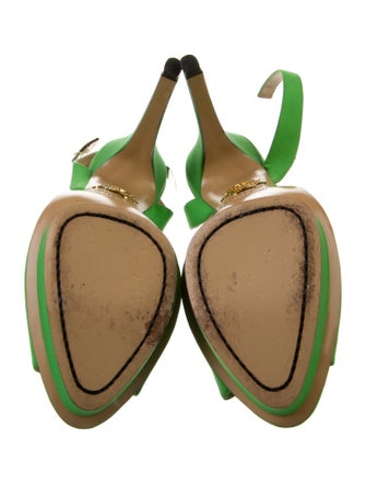 Charlotte Olympia Satin Slingback Sandals