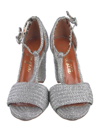 Charlotte Olympia Jute T-Strap Sandals