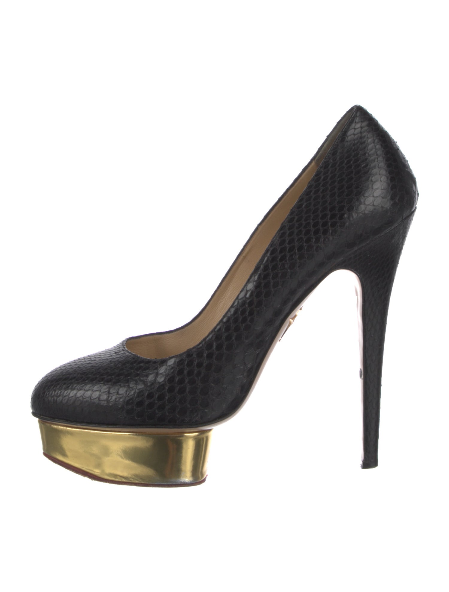 Charlotte Olympia Snakeskin Pumps