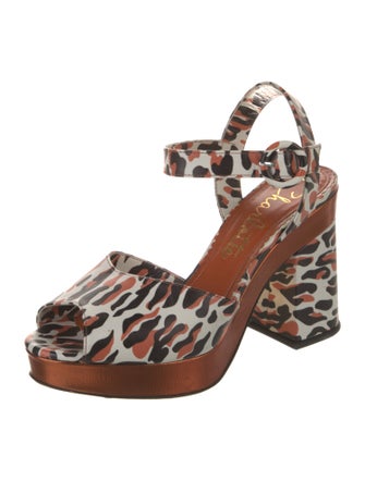 Charlotte Olympia Leather Printed Sandals