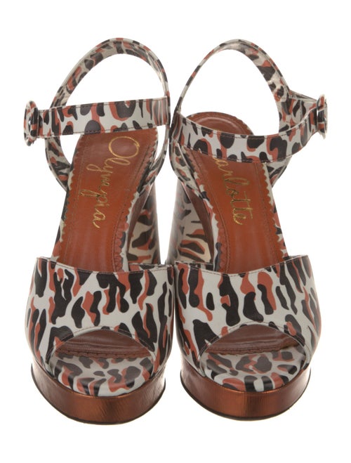 Charlotte Olympia Leather Printed Sandals