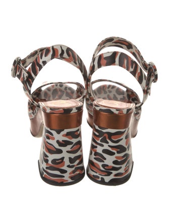 Charlotte Olympia Leather Printed Sandals
