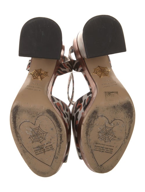 Charlotte Olympia Leather Printed Sandals