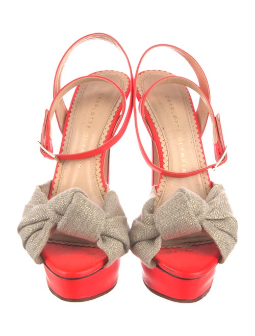 Charlotte Olympia Canvas Slingback Sandals