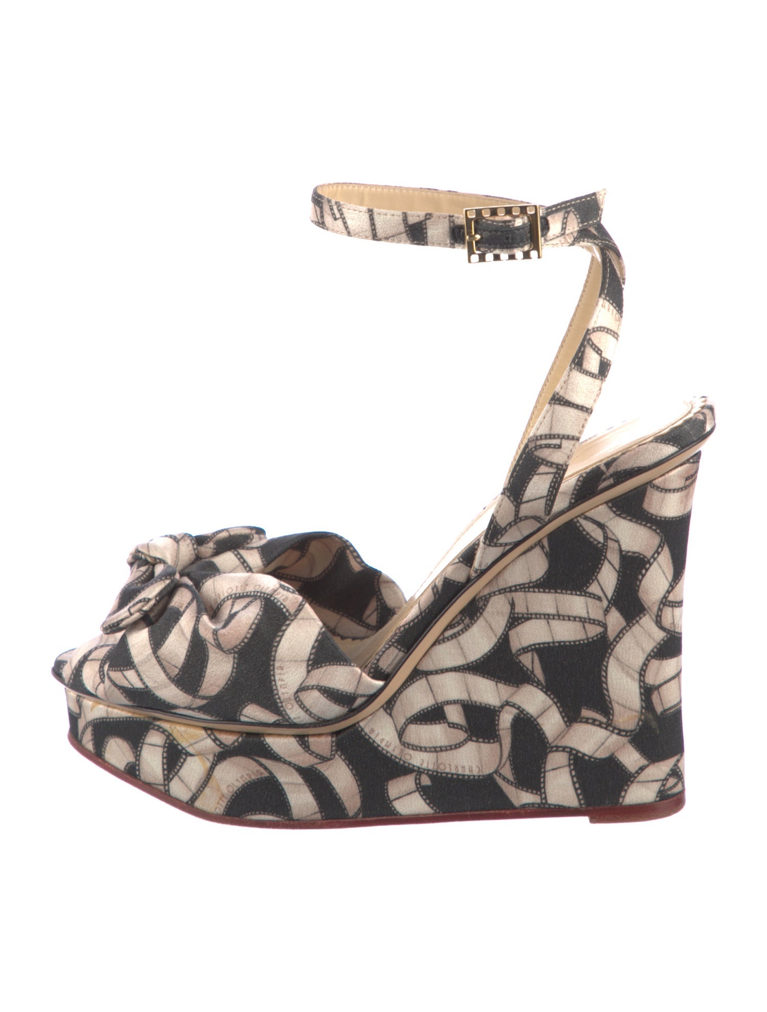 Charlotte Olympia Vintage Printed Slingback Pumps